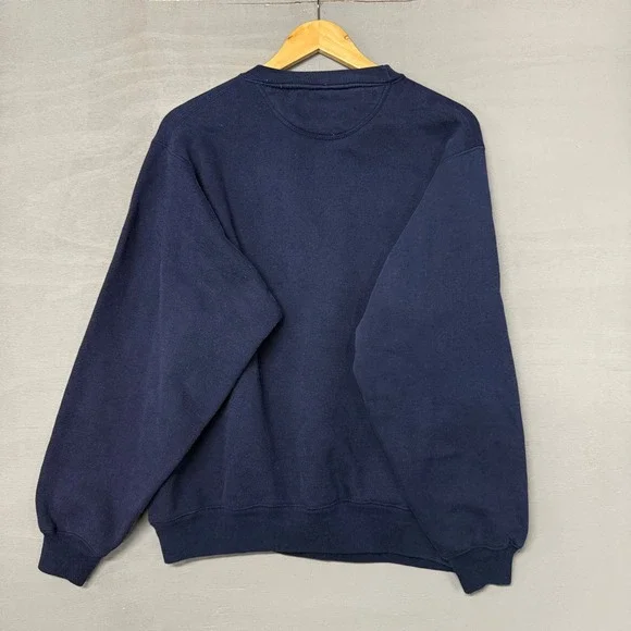 Vintage United Kingdom Sweatshirt Blue Great Britain Royal Crest 90s Medium - Picture 4 of 6